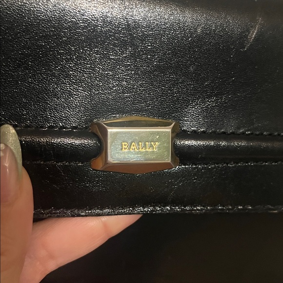 Bally Vintage Top Handle Satchel Black Leather Classic - Picture 3 of 16